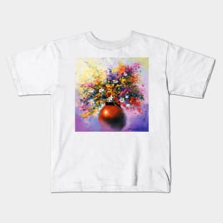 A bouquet of summer flowers Kids T-Shirt